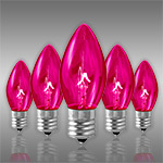 Pink C9 Incandescent Christmas Light Bulbs - Category Image